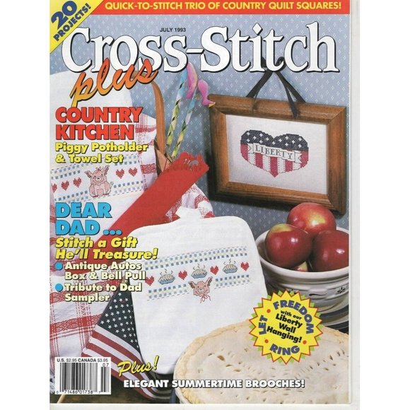 Cross Stitch Plus Magazine July 1993 Counted Cross Stitch Pattern Chart - Picture 1 of 1